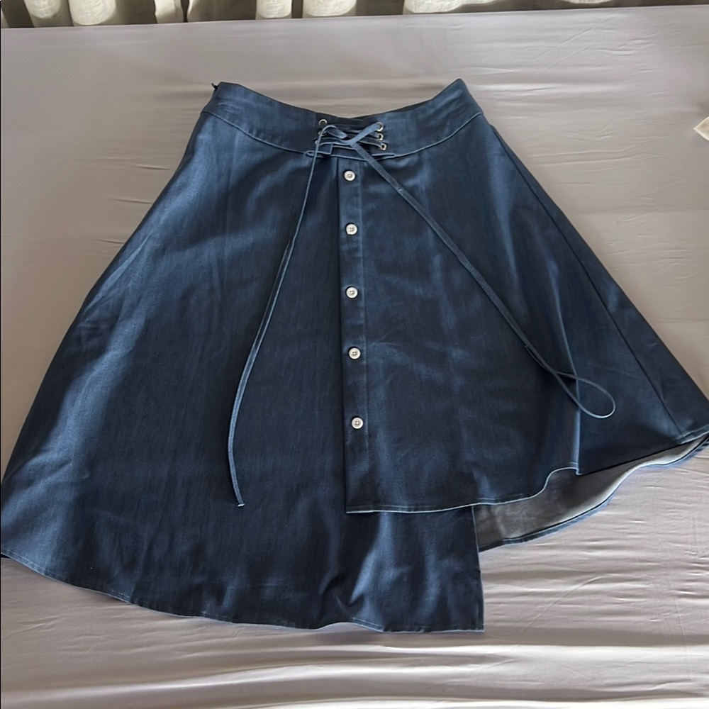 Elegant Blue A-Line Skirt no tag for brand